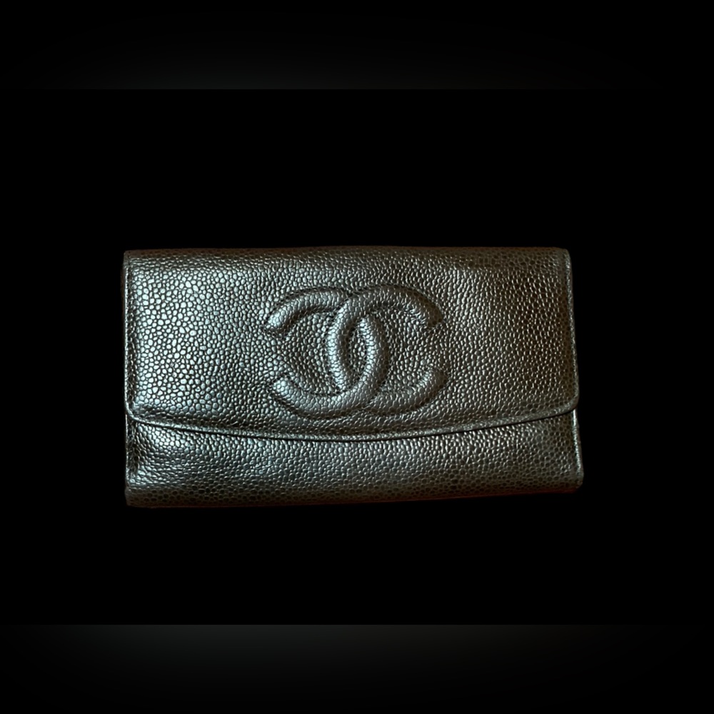 Vintage Chocolate Brown Snap Closure Wallet